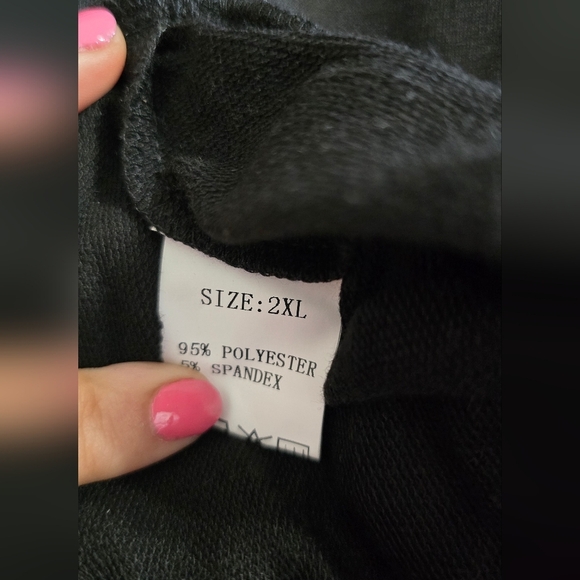 Black and Leopard Print Pumpkin Sweatshirt Fall NWT 2XL - Picture 5 of 5